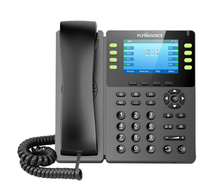Flyingvoice FIP14G Enterprise Gigabit IP Phone | 8-Line HD VoIP Phone with IPS Color Screen & WiFi