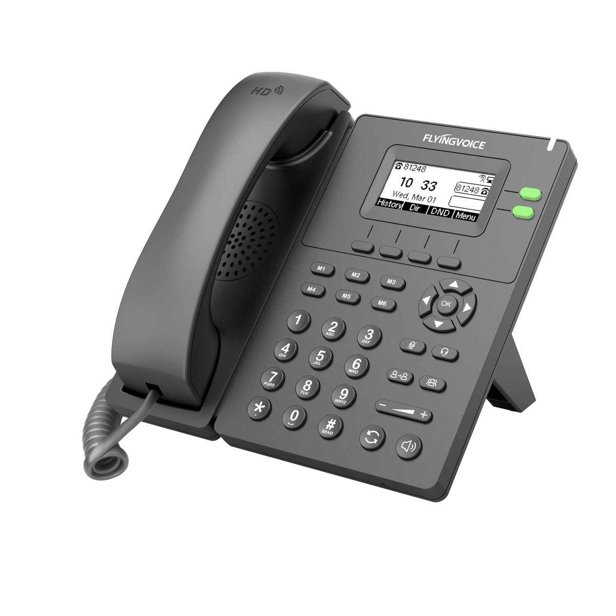 FLYINGVOICE P20P VoIP Phone – Built-in 2.4GHz WiFi 2 SIP Accounts