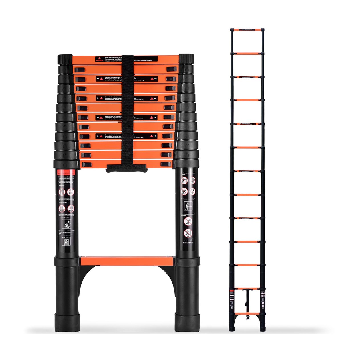 4.7mtr SINGLE  TELESCOPIC LADDER (12STEP)