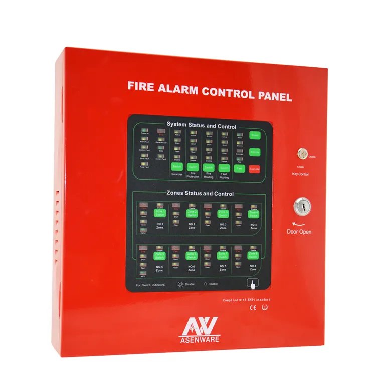 8 Zone conventional fire alarm panel