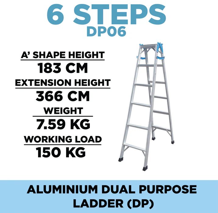IDSL6 (6+6 STEP) IMAARA DUAL STEP LADDER