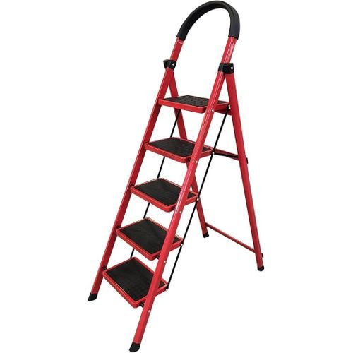 5 STEP HOUSEHOLD STEEL LADDER - Front View