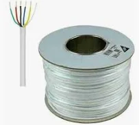 Security Alarm Cable 6-Core 100m White - Front View