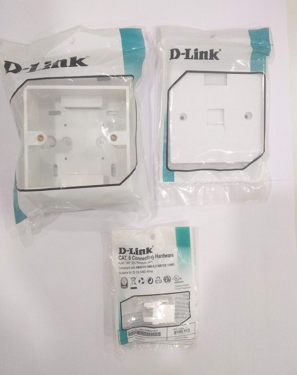 D-Link Single Face Plate - Front View