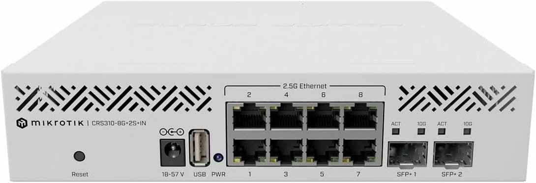 MIKROTIK SWITCH CRS310-8G+2S+IN - Front View