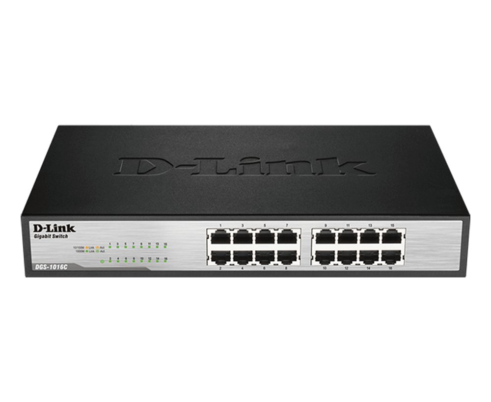 DGS-1016C 16-Port Gigabit Unmanaged Switch | D-Link - Back View