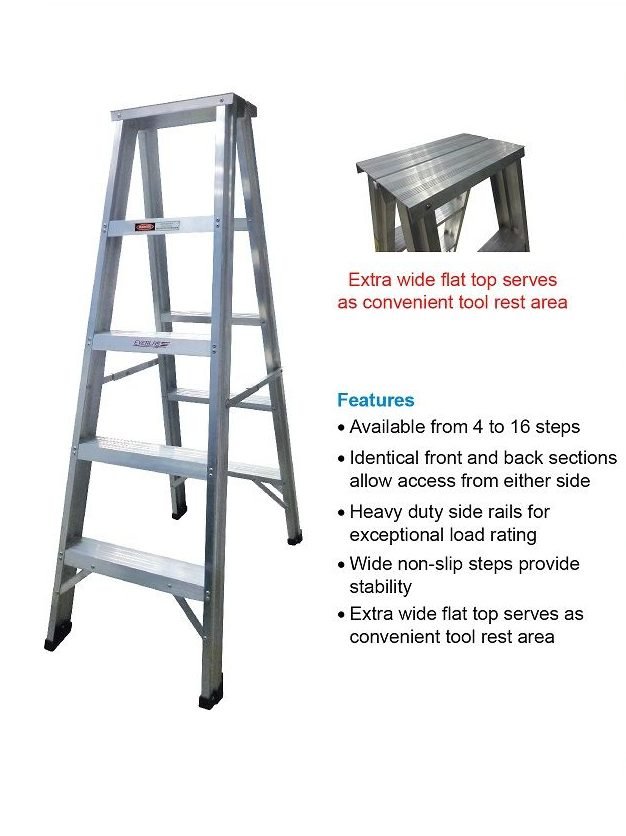 IDSL4 (4+4 STEP) IMAARA DUAL STEP LADDER - Front View