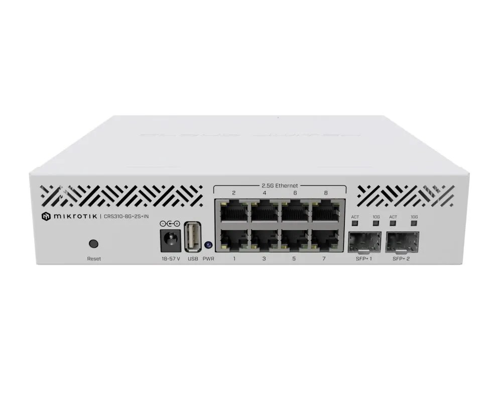 MIKROTIK SWITCH CRS310-8G+2S+IN - Back View