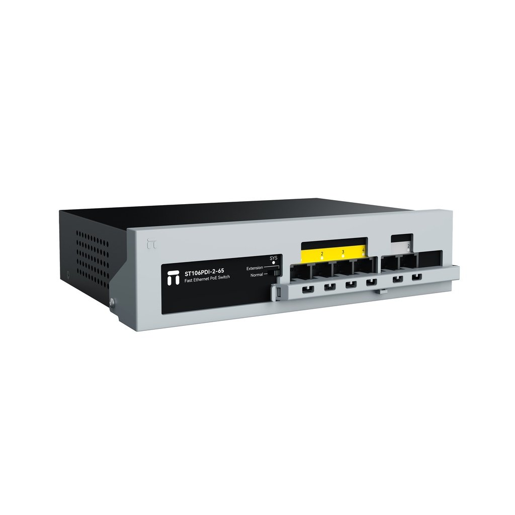 Netis ST106PDI-2-65 | 4-Port Fast Ethernet PoE Switch – Smart 65W Power Networking Solution - Front View