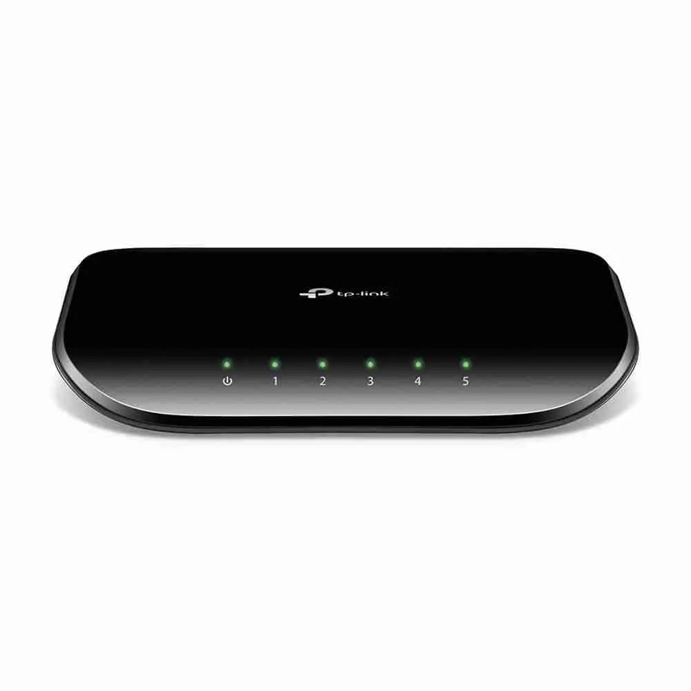 TP-Link TL-SG1005D, 5 Port Gigabit Ethernet Network Switch - Front View