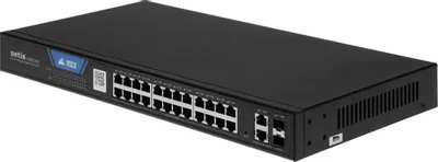 Netis ST228GPR-2G2S Smart Managed 24-Port Gigabit PoE Switch – Enterprise Cloud Managed Power & Fiber Solution - Front View