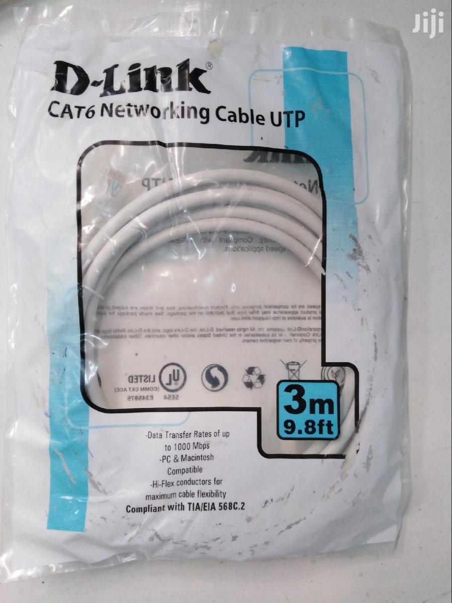 D-Link NCB-C6UGRYR1-3 Cat6 UTP Patch Cord 3M Grey - Front View