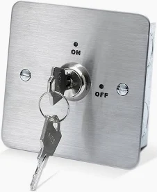 Door release override key switch - Front View