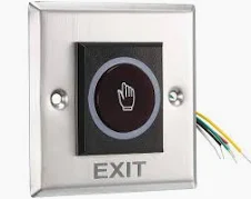Infrared No Touch Exit Button CA-R002A - Front View